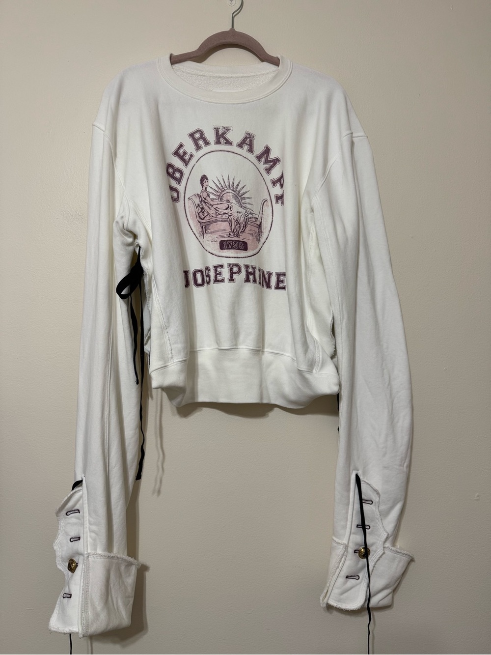 Maison Margiela Oberkampf Josephine Print Sweatshirt In white